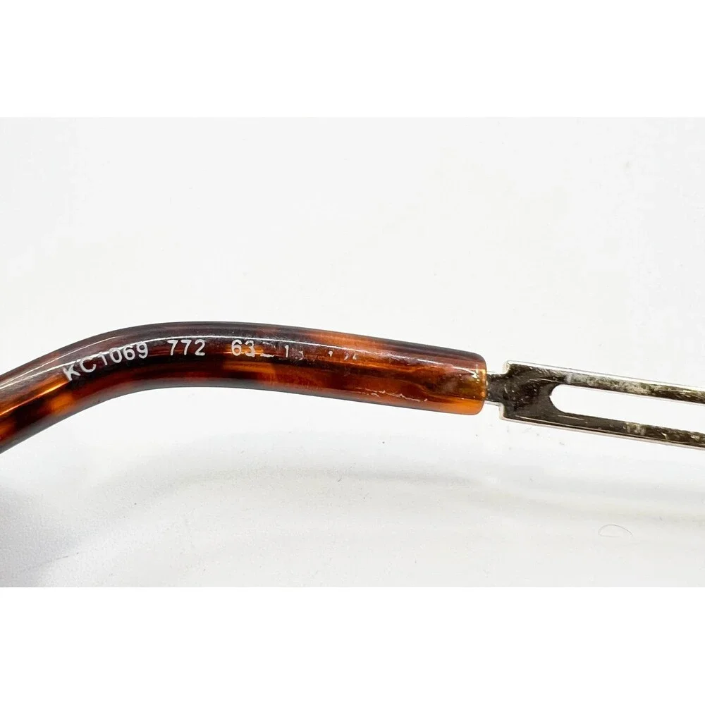 Kenneth Cole Reaction Eyeglass Frames Gold Aviator Double Bridge KC1069 63mm